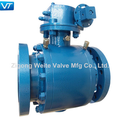 qualidade  6" 300LB Trunnion Mounted Ball Valve Electric ASME B16.34 Ball Valve fábrica