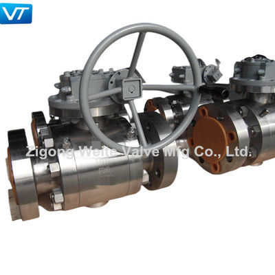 qualidade  1500LB F316 Stainless Steel Flanged Ball Valve Gearbox Actuator 4 Inch F316 Ball Valve fábrica