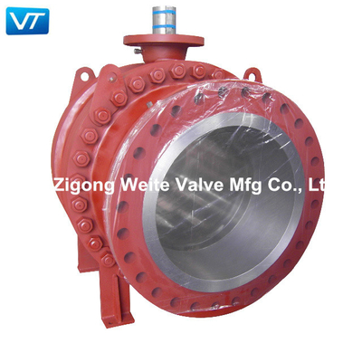 O aço carbono de ASME B16.10 flangeou tamanho grande da válvula de bola WCB 30 polegadas