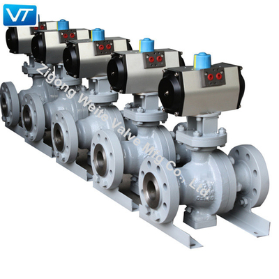 BS5351 2&quot; válvula de bola flangeada pneumática das BS 5351 da classe 600 da válvula de bola com a caixa de interruptor do limite