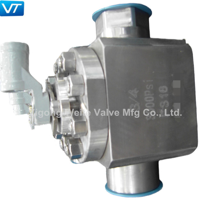 Válvula de bola de aço inoxidável superior da válvula de bola F316 da entrada de 3/4 de polegada 3000 libras por polegada quadrada