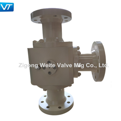 Tipo 3 válvula da válvula de bola 300LB do encanamento do corpo de WCB T de bola da maneira 4 polegadas